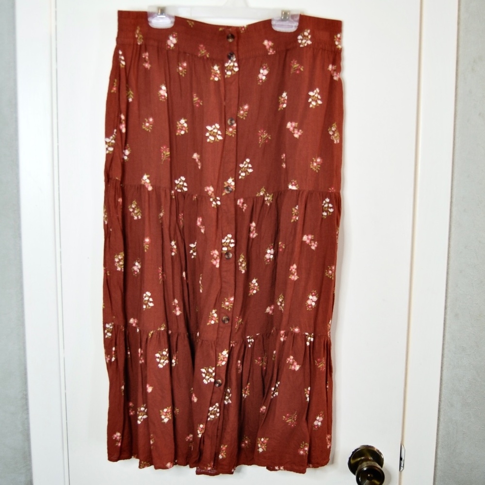 Sonoma Goods For Life Floral Tiered Midi Skirt
